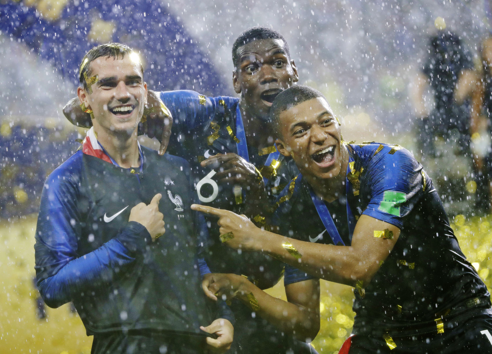 France celebrates in the rain